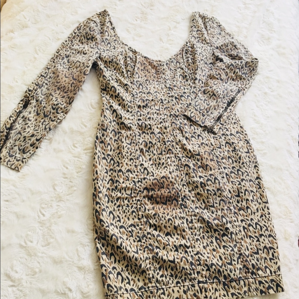 Charley 5.0 leopard print denim sexy dress
